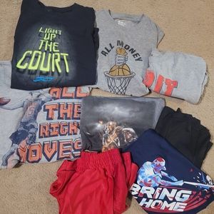 LG/14 Boys shirt lot w 1 pair of shorts